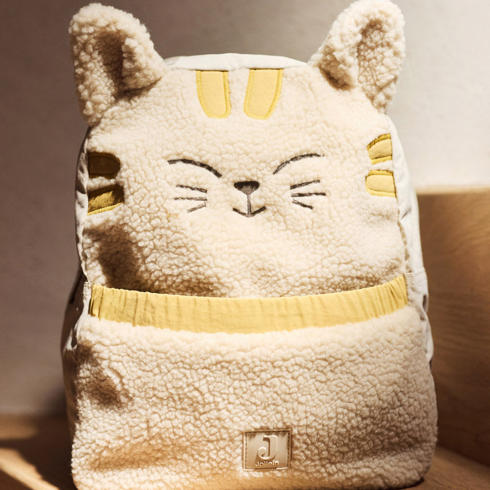 Jollein Kinder Rucksack Katze Charlie Ecru