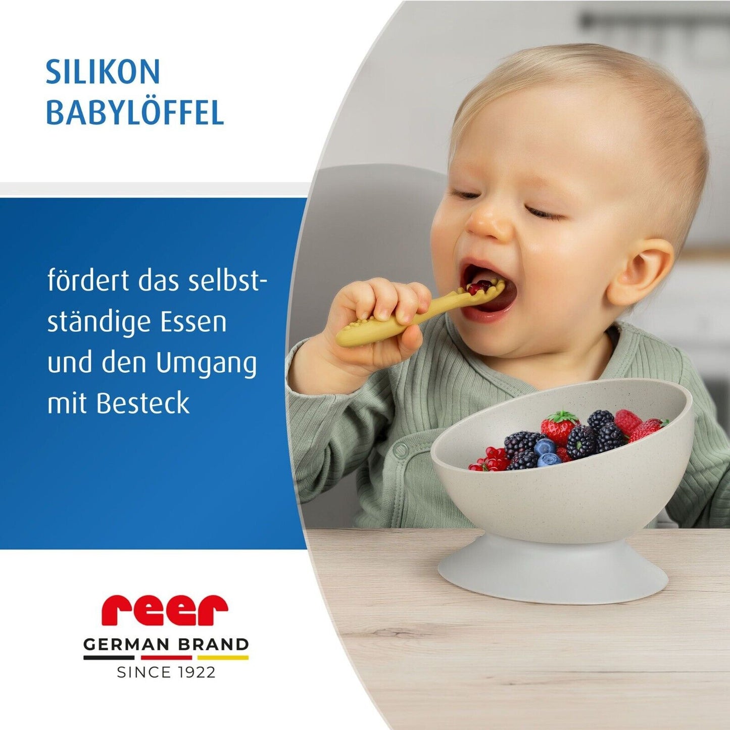 reer Little Yummie Silikon Babylöffel 3er Set geeignet ab 6 Monaten