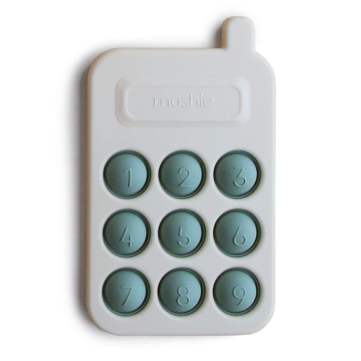 Mushie Kinder Motorik Spielzeug Drückspiel Telefon 10m+