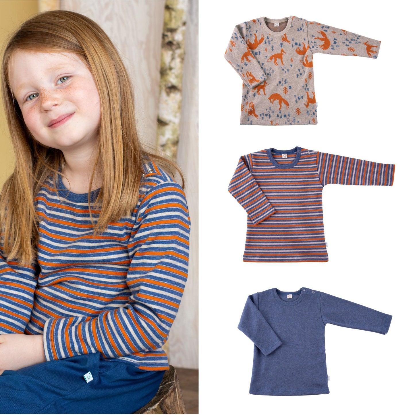 Iobio by Popolini Langarmshirt Col. Foxes Herbst/Winter 24/25