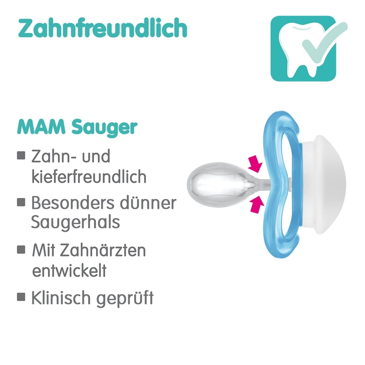MAM SUPREME Silikon Schnuller Symmetrisch Oval Junge / Mädchen 0-6M 6-16M + Box