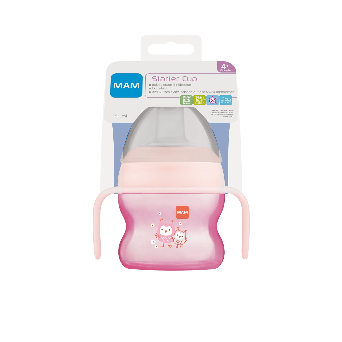 MAM Starter Cup Trinklernflasche Kinderflasche 150ml 4m+ mit Griffen