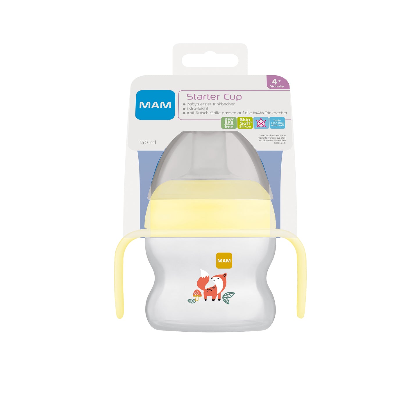 MAM Starter Cup Trinklernflasche Kinderflasche 150ml 4m+ mit Griffen