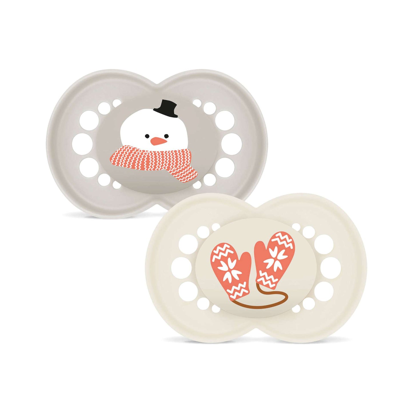 MAM ORIGINAL Winter Edition Silikon Schnuller Symmetrisch Oval 0-6M 6-16M + Box