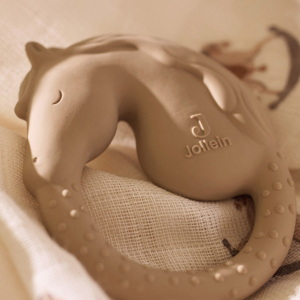 Jollein Baby Beißring Pferd aus Latex - Nostalgic Ride