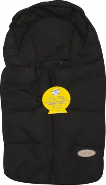 Asmi Thermolino Fußsack Microfaser 80cm Schwarz