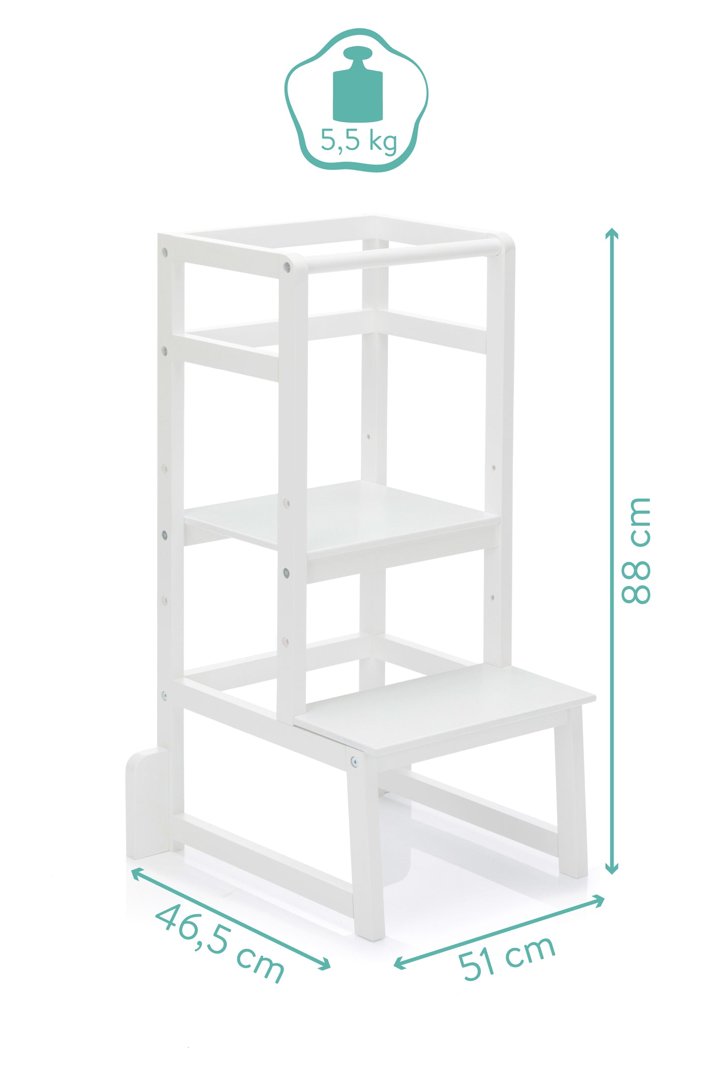 fillikid Lernturm Vista Weiß 90cm