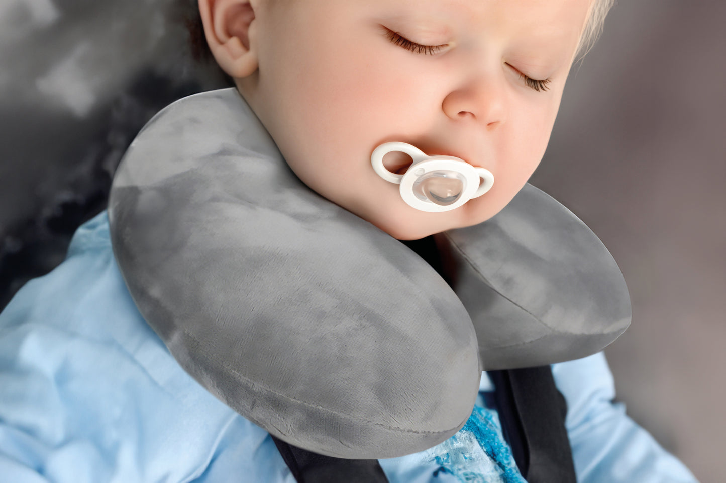 Fillikid ergonomisches Nackenhörnchen Nackenpolster Grau