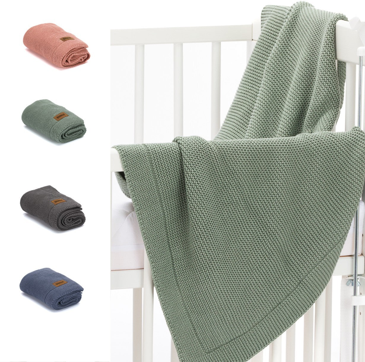 Fillikid Kinder Babydecke Strickdecke Kuscheldecke 80x100