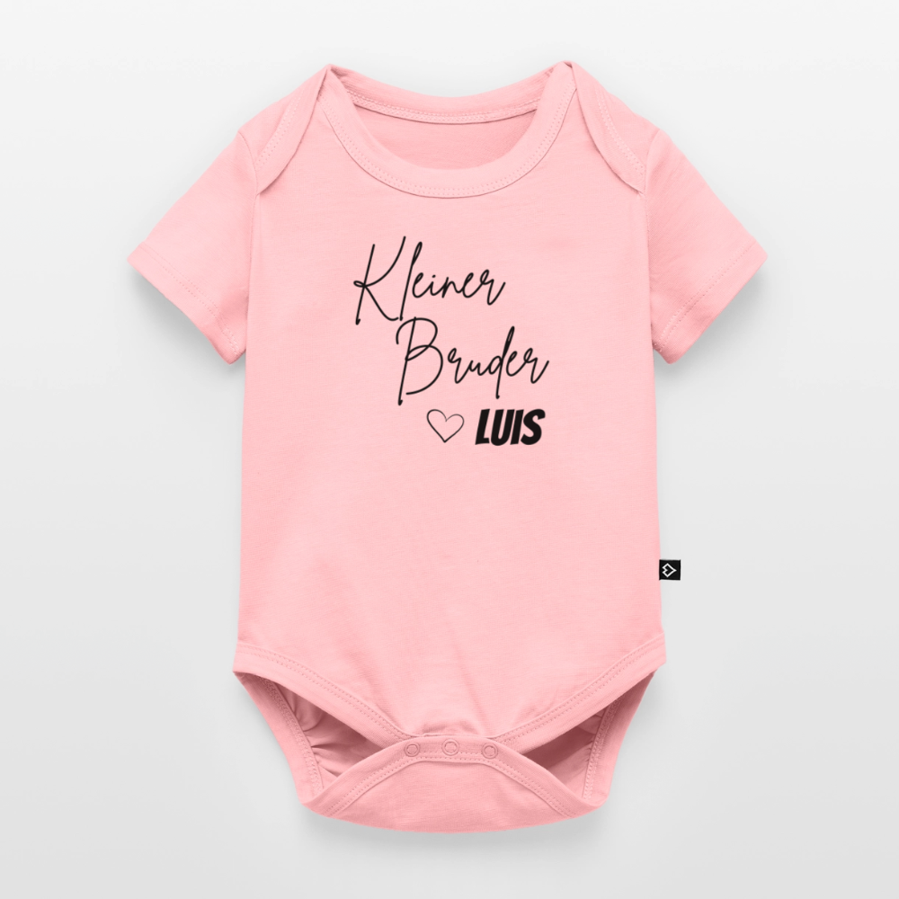 Baby Bio-Kurzarm-Body Kleiner Bruder - Rosa