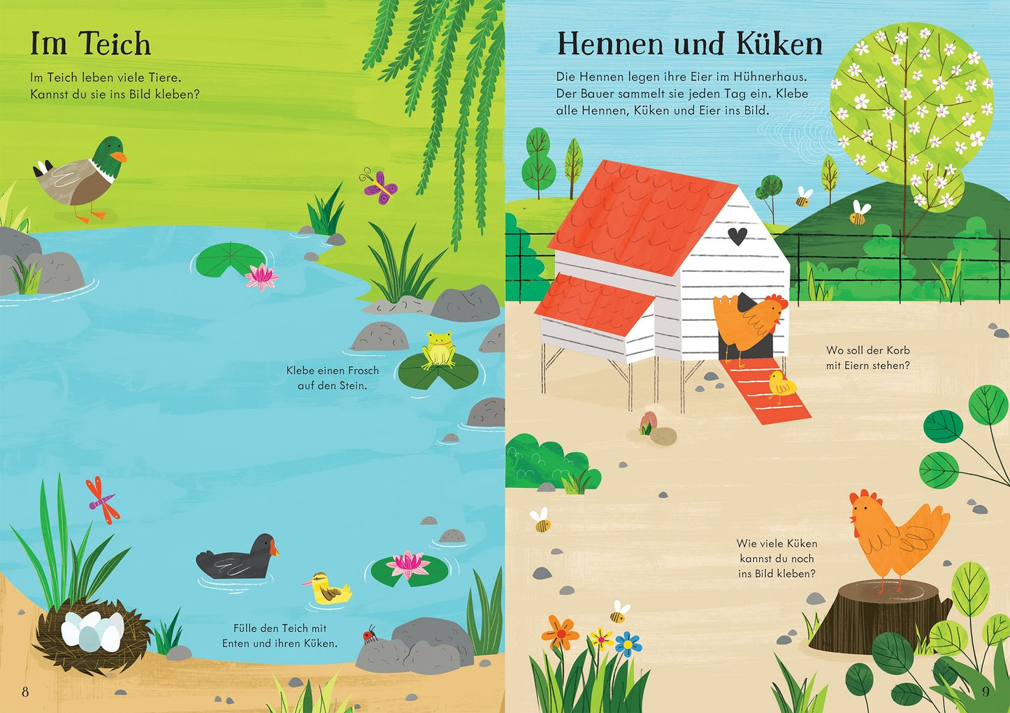 Usborne Kinder Stickerbuch: Auf dem Bauernhof
