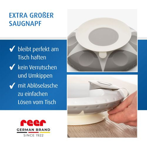 reer Kinder Warmhalte Teller mit Saugnapf, 6m+