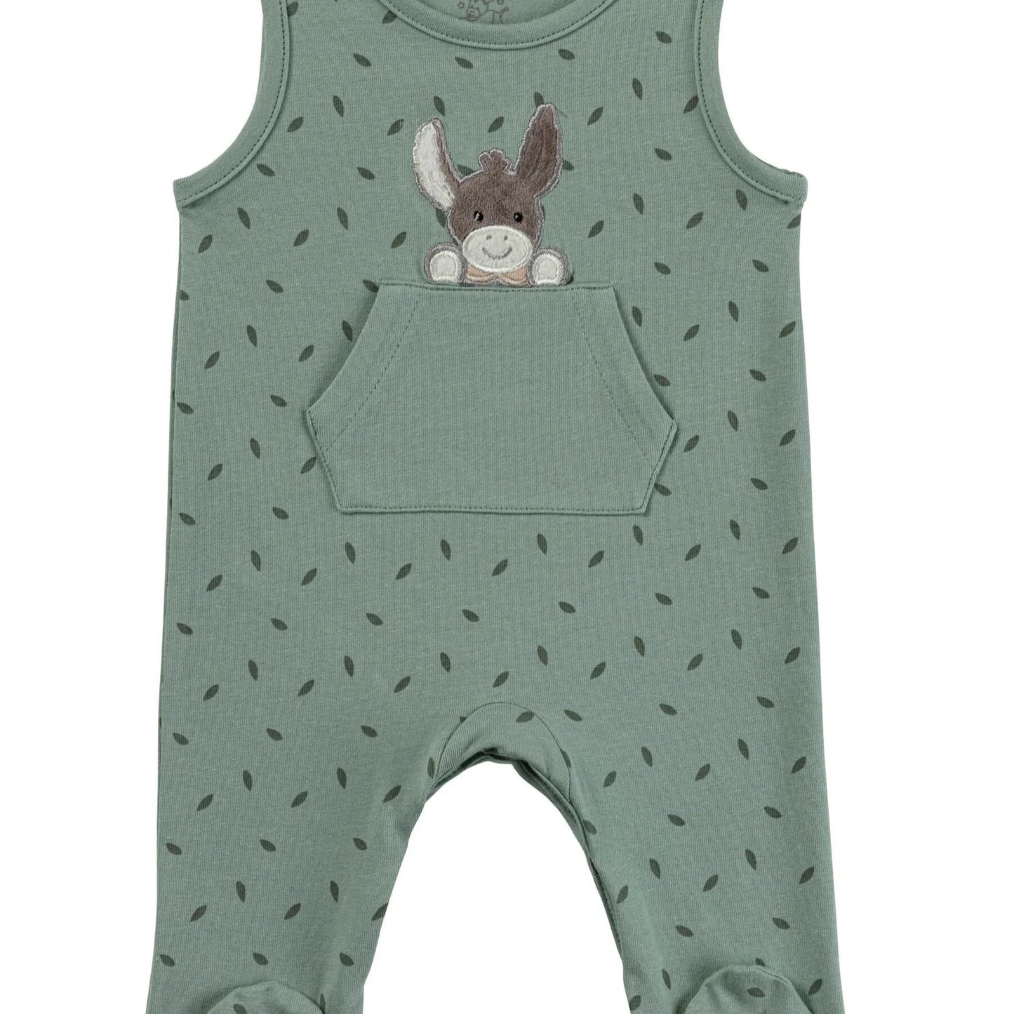 Sterntaler Jersey Strampler Set Esel Grün