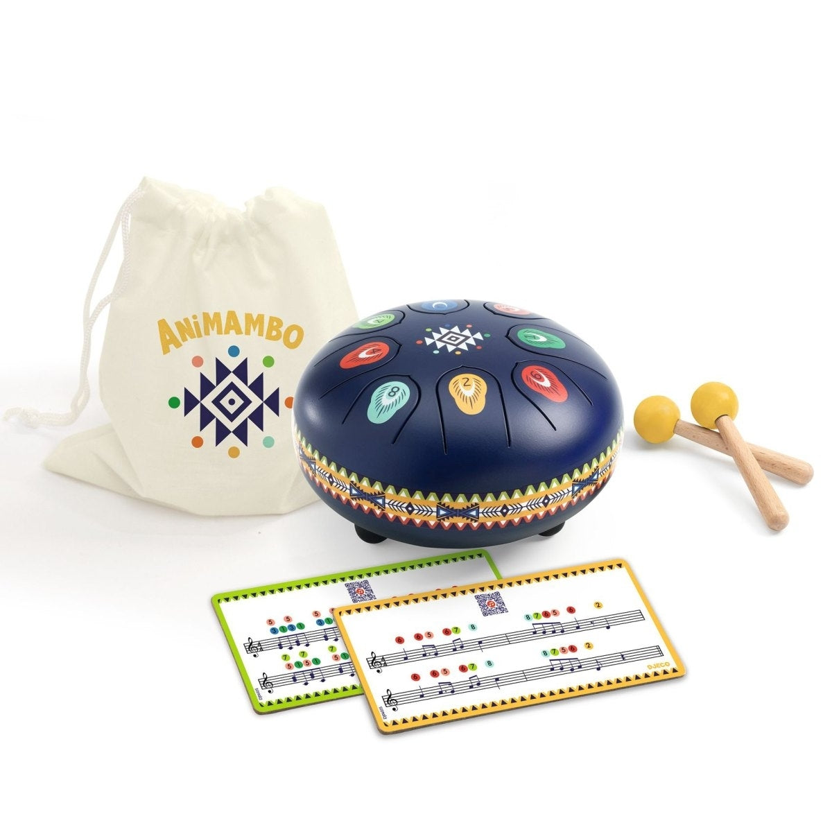 Djeco Musikinstrument Animabo Zungentrommel 5J+