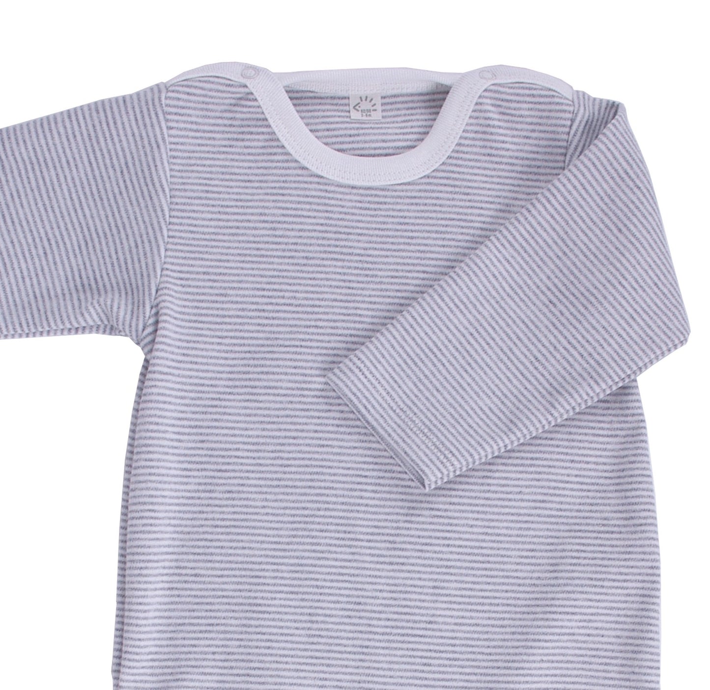 iobio Overall Interlock ohne Fuß Grau Gestreift