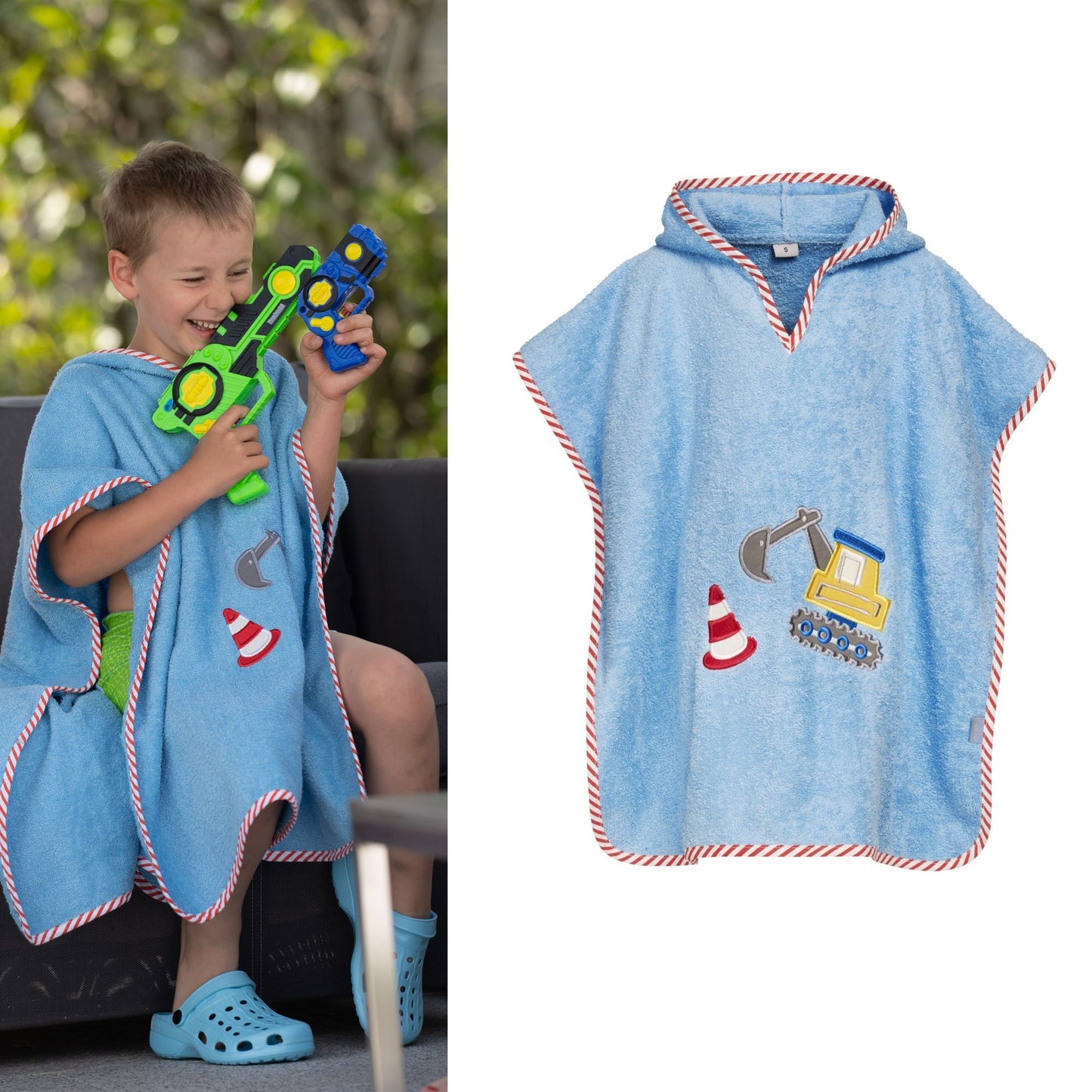 Playshoes Frottee Poncho Bagger hellblau