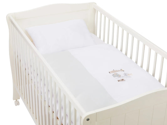 fillikid Baby Stickerei Bettwäsche Safari Grau