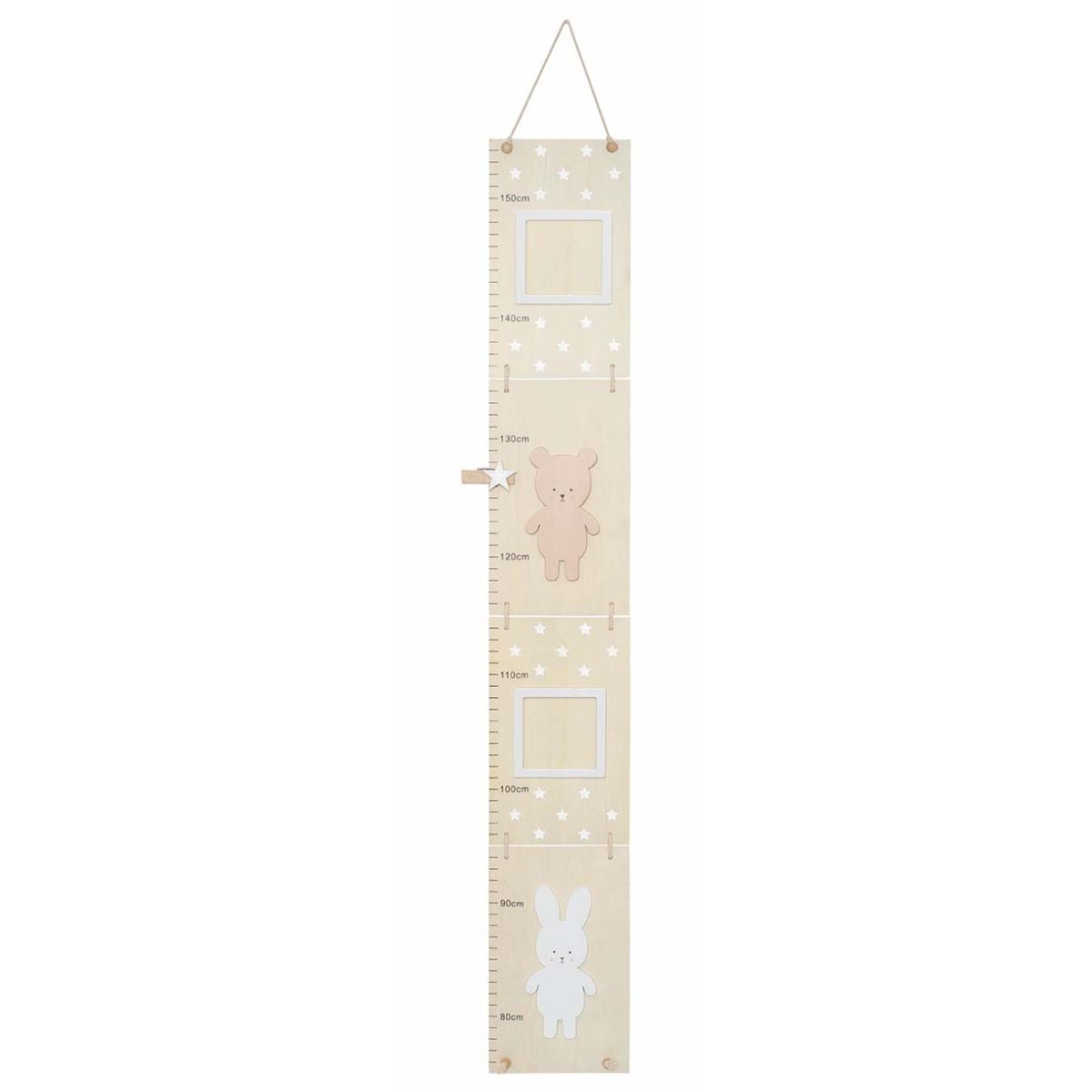 Jabadabado Holz Messlatte Teddy & Bunny Natur