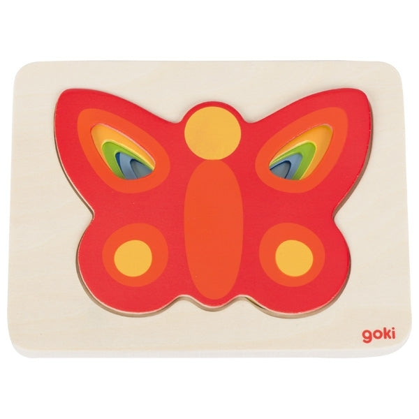 Goki Baby Sortierpuzzle Schmetterling 2J+