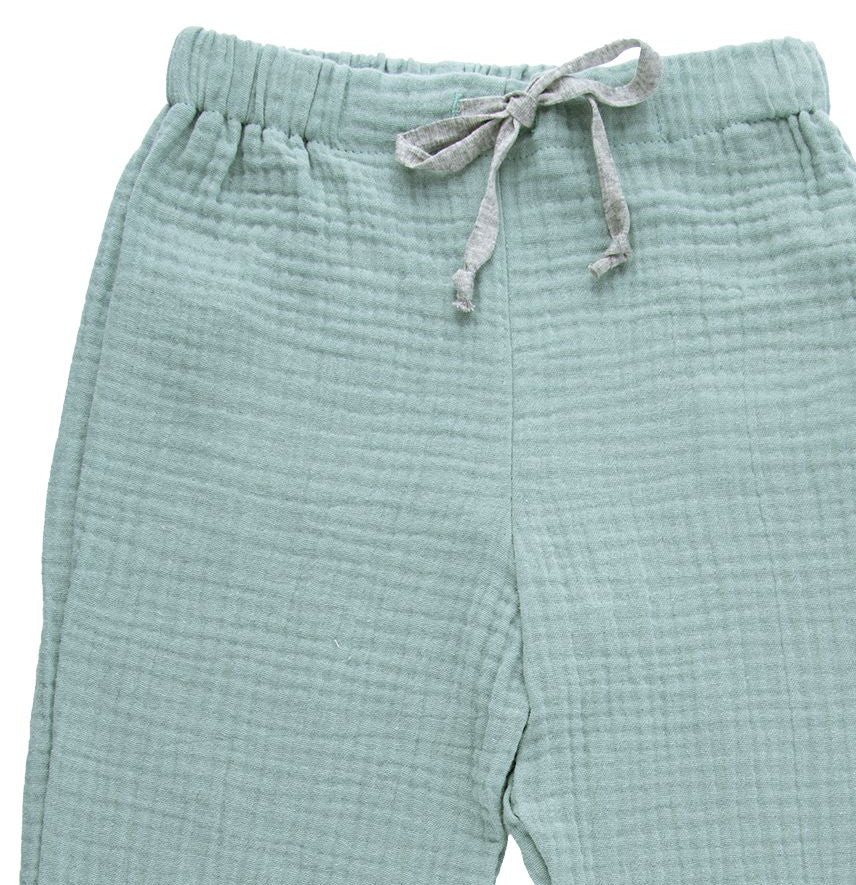 iobio Musslin Lange Sommerhose Topaz Grün