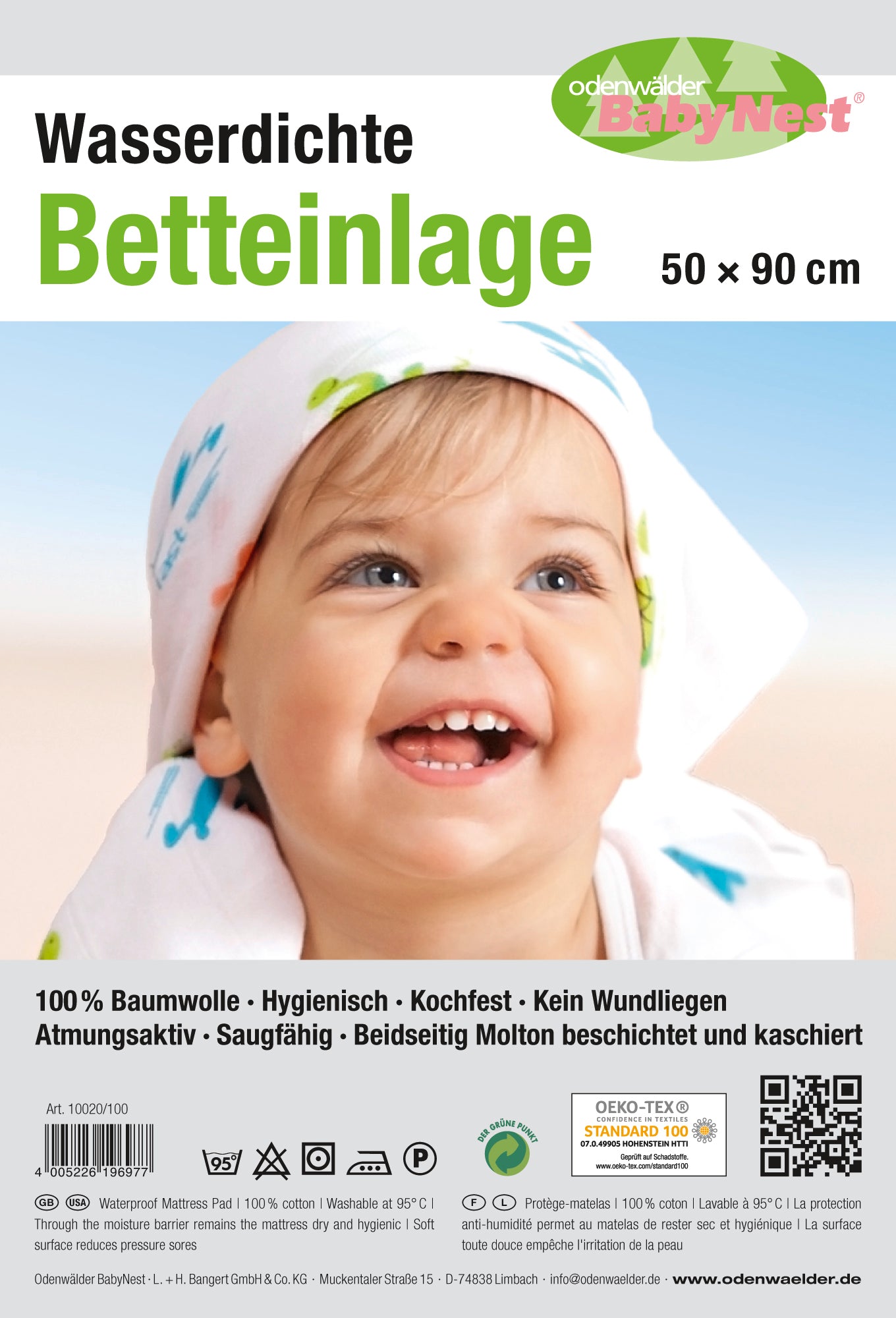 Odenwälder BabyNest Betteinlage wasserdicht