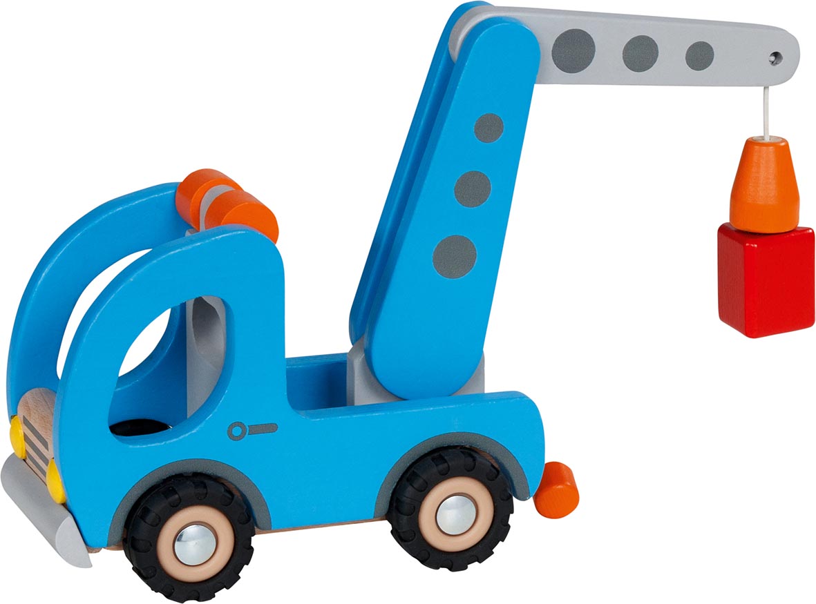 Goki Kranwagen mit Anhänger und magnetischer Ladung 3J+