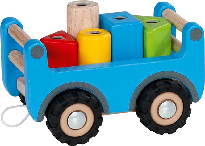 Goki Kranwagen mit Anhänger und magnetischer Ladung 3J+