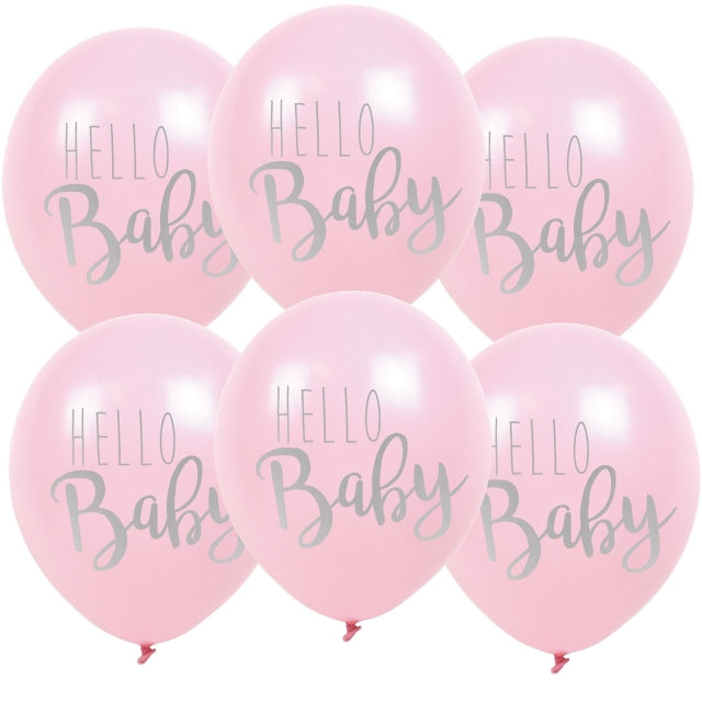 Jabadabado Ballons Hello Baby Rosa