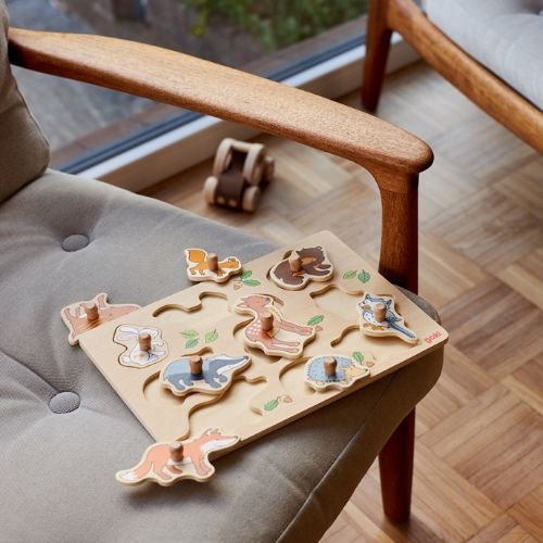Goki Baby Steckpuzzle Waldtiere 1J+