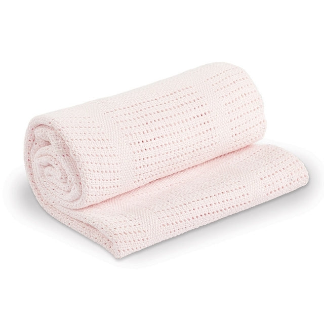 lulujo Baumwoll Strickdecke Baby Kuscheldecke