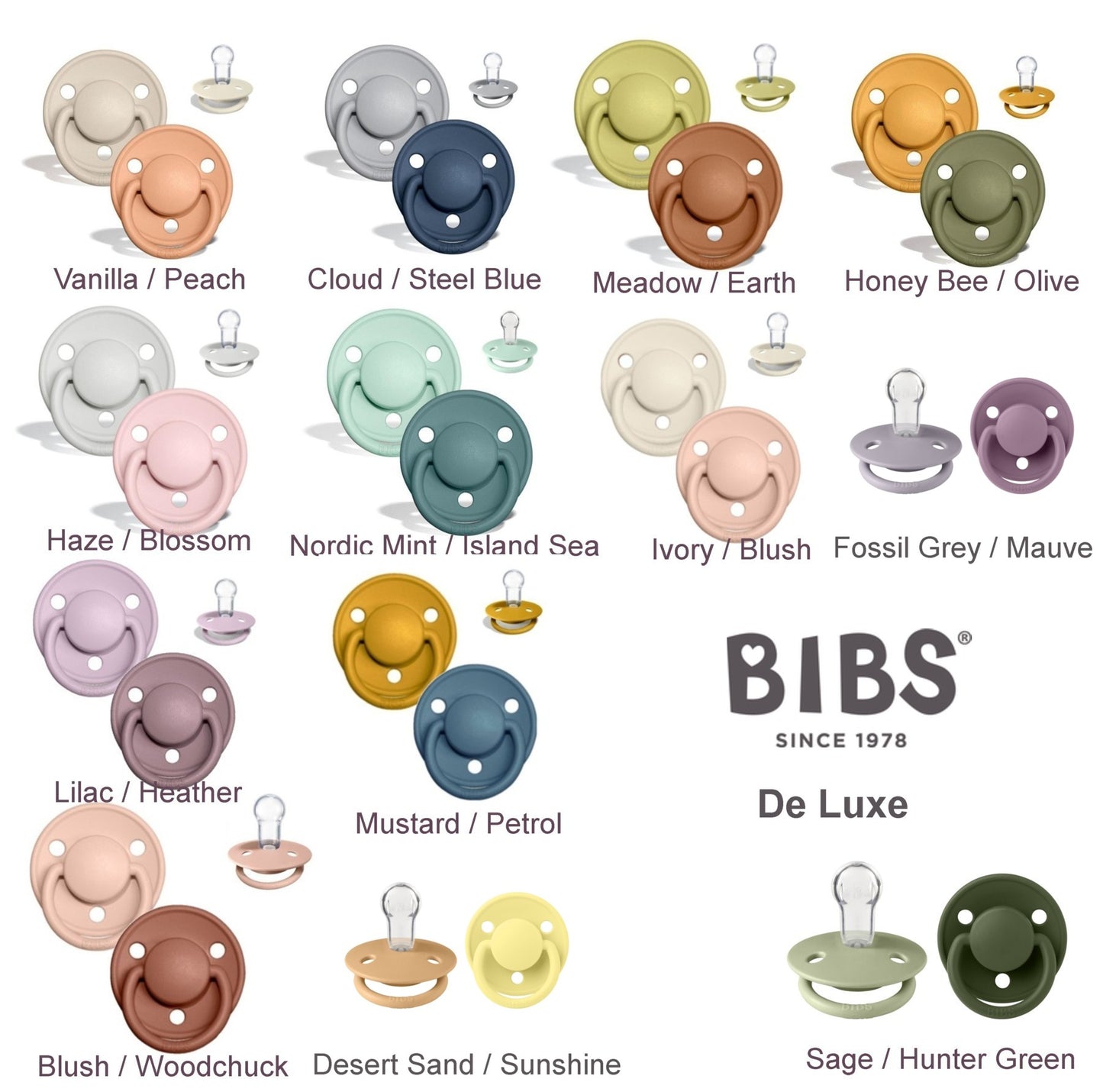 Bibs Kirschform Beruhigungssauger Silikon De Lux 0-36 Mon