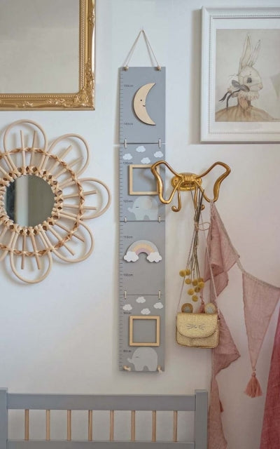 Jabadabado Holz Messlatte Elefant grau