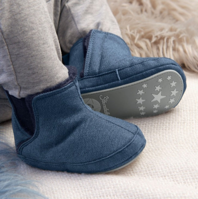 Sterntaler gefütterter Babyschuh in Jeansoptik