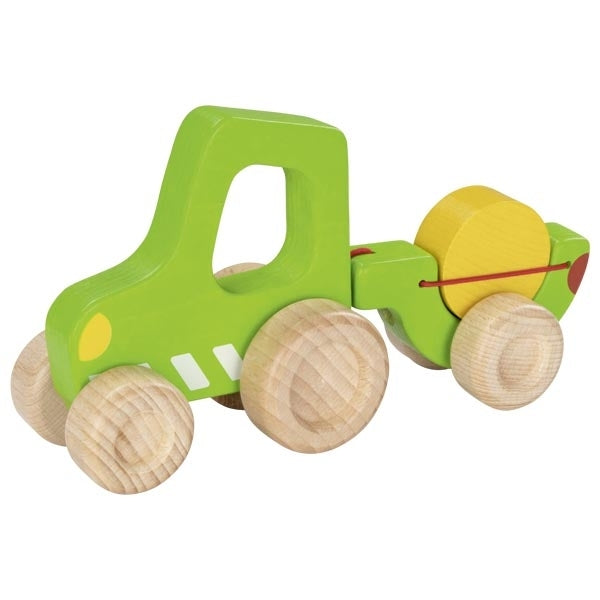 goki Kleiner grüner Traktor aus Holz 2J+