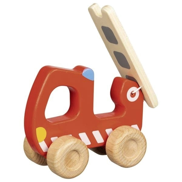 goki Feuerwehr Leiterwagen rot aus Holz 2J+