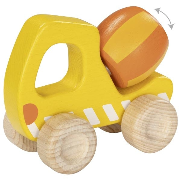 goki Betonmischer gelb aus Holz 2J+