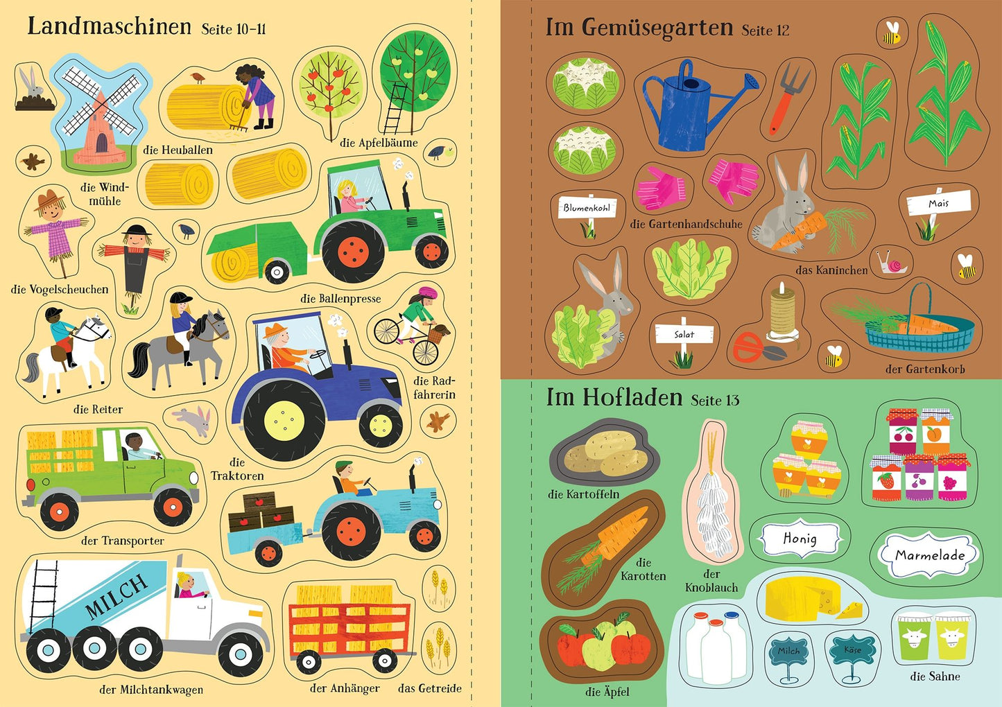 Usborne Kinder Stickerbuch: Auf dem Bauernhof