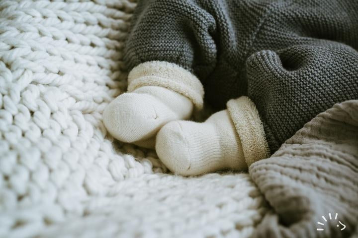 iobio kbA Baumwoll Newborn Socken 2Paar im Doppelpack