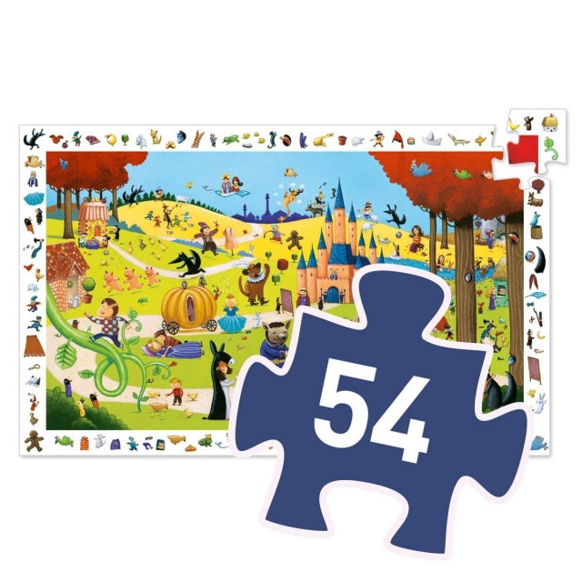 Djeco 54 Teile Wimmelpuzzle: Märchenwelt 4J+