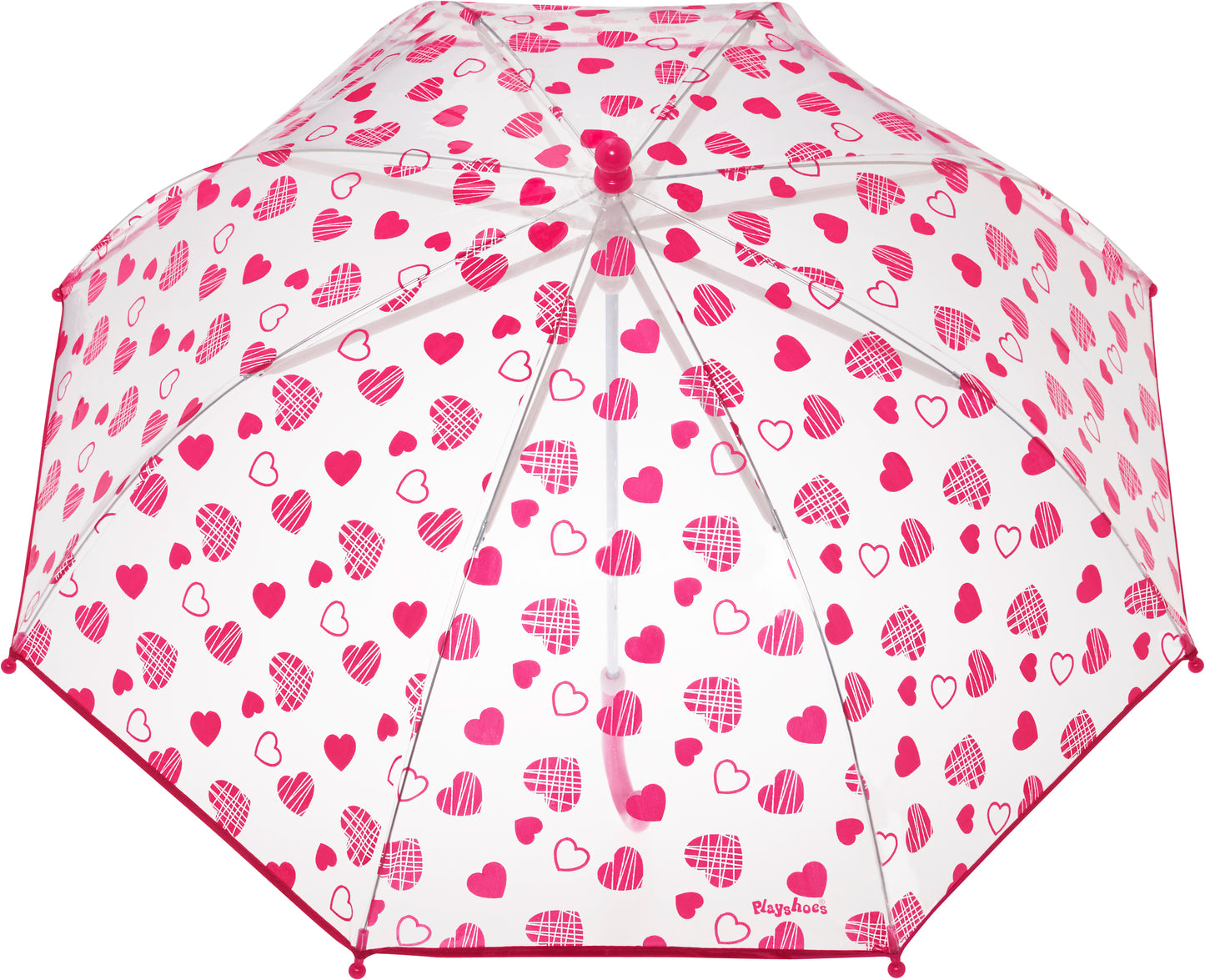 Playshoes Regenschirm Herzchen Transparent