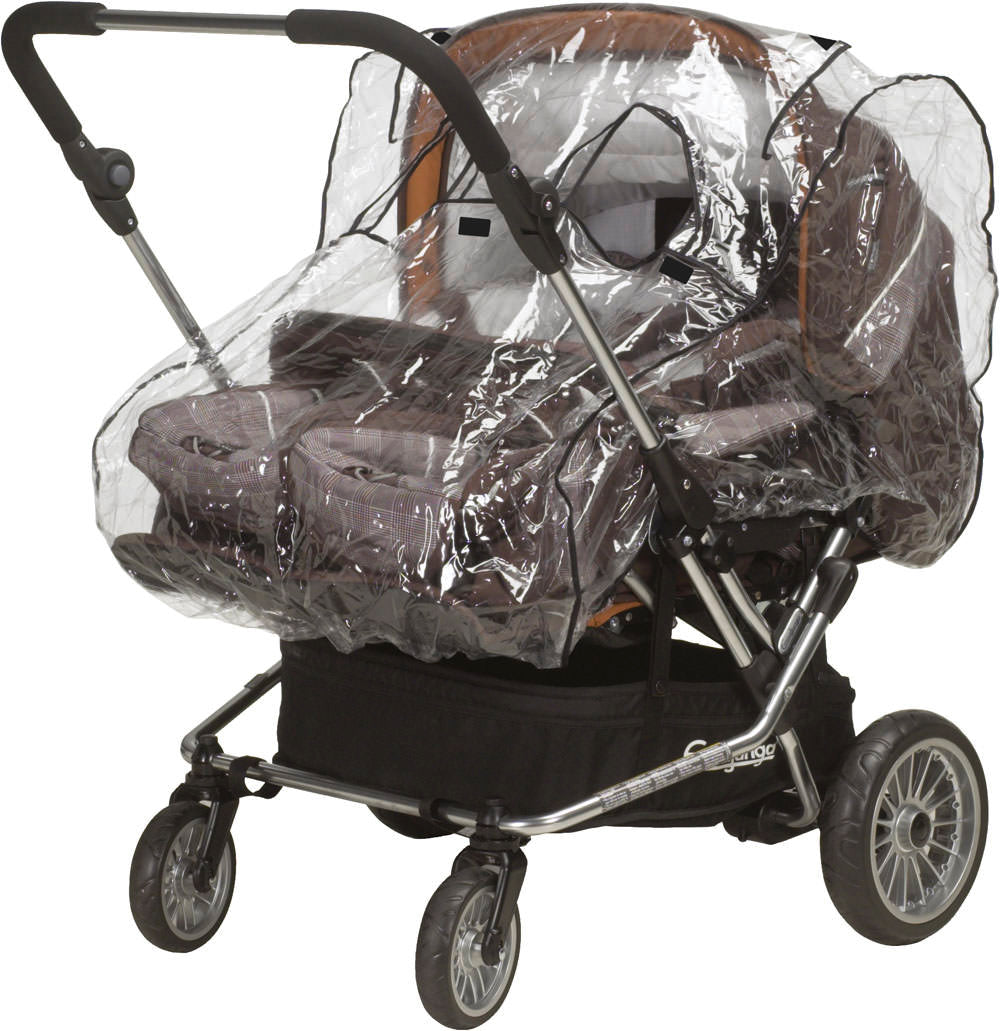 Playshoes Wetterschutz Regenhaube für Zwillings Buggy oder Kinderwagen
