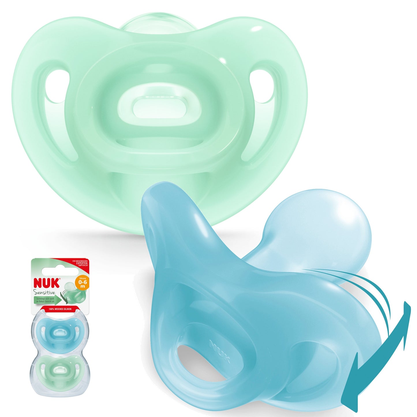 NUK Sensitive Silikon Schnuller Beruhigungssauger 2er