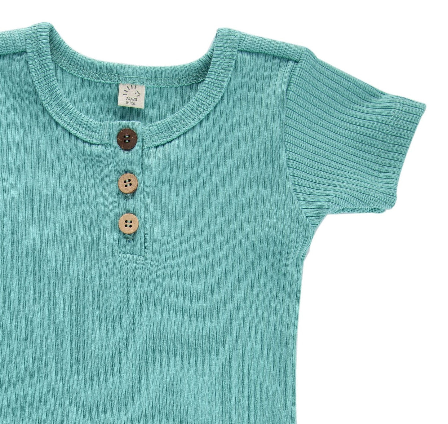 Iobio Body Style HENRY Wide Rib Ocean Türkis Kurzarm