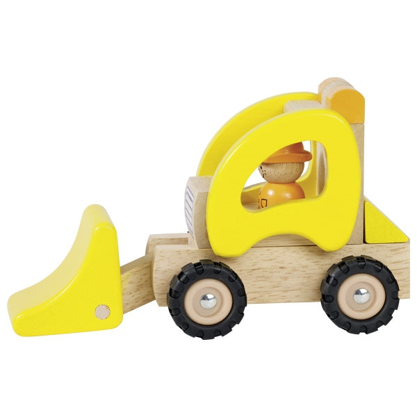 Goki Radlader Holz mit Bauarbeiter 2J+