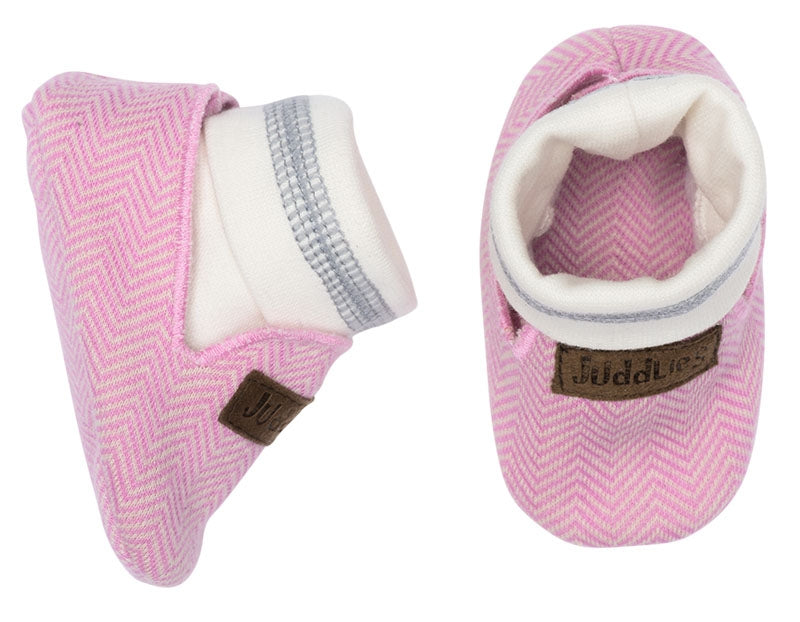 Juddlies weiche Babyschuhe Cottage Sunset Pink in Geschenkbox