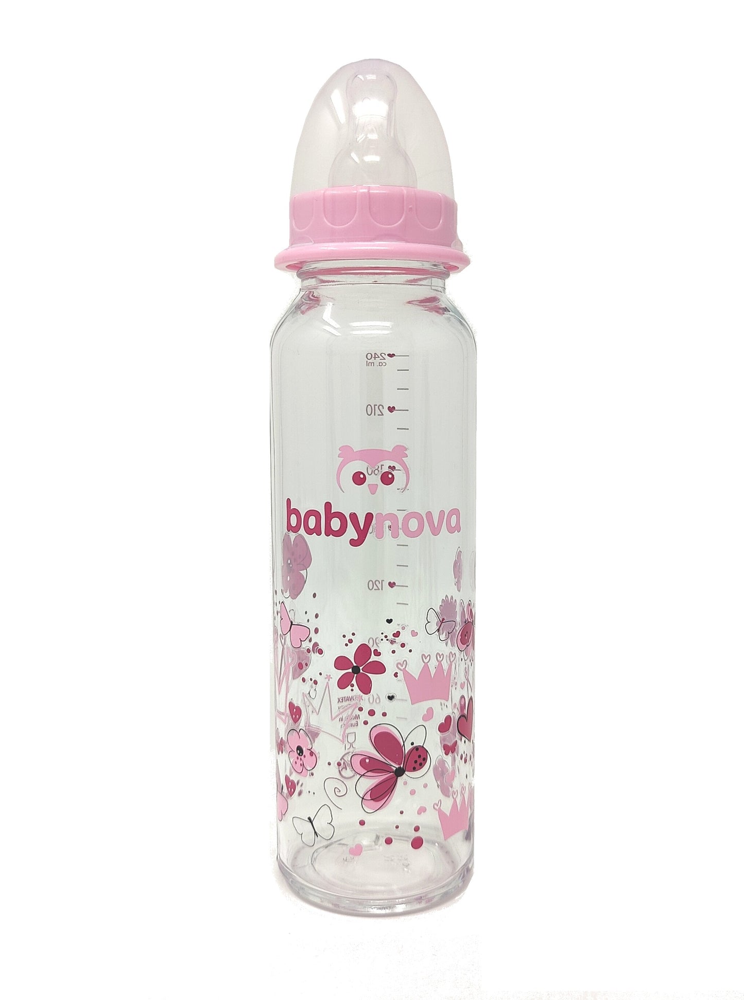 BabyNova Babyflasche Schmalhals aus Glas 120ml o. 240ml