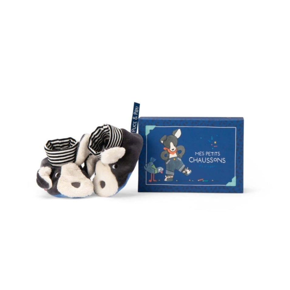 Moulin Roty Babyschuhe Hund Puce et Pilou 0-6m