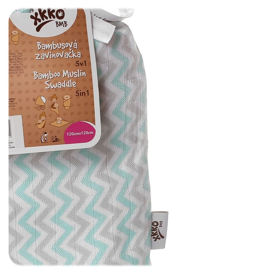 XKKO Pucktuch Swaddle Wickeltuch aus BambusMusselin 120x120 cm