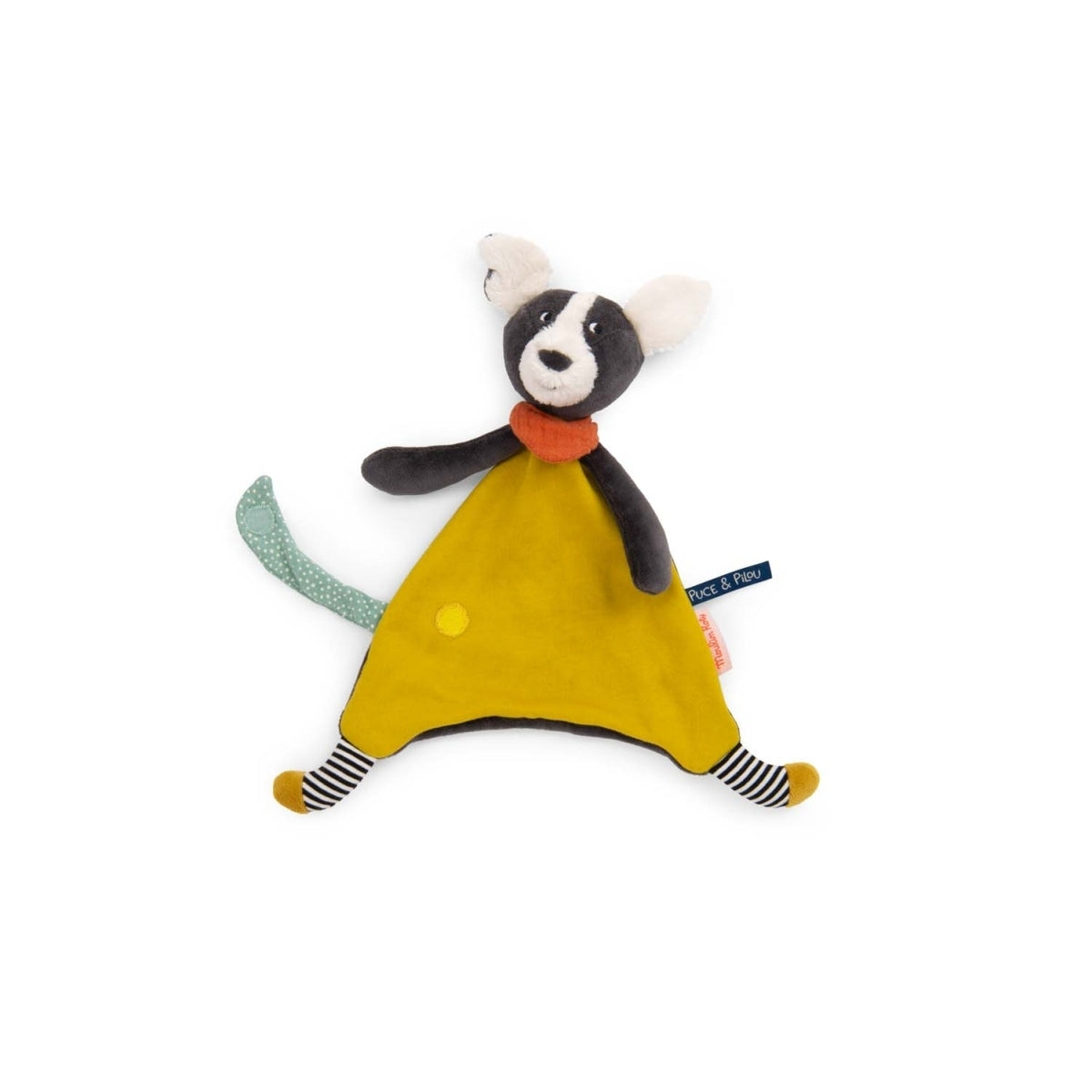 Moulin Roty Schmusetuch Hund Gelb Puce
