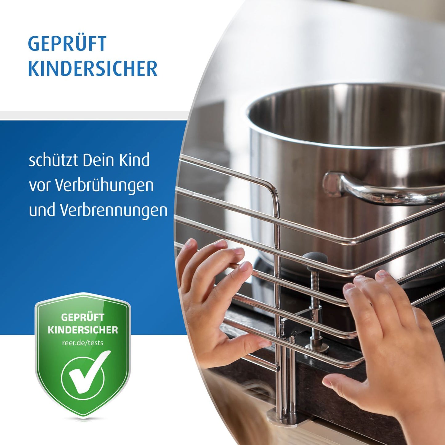 reer Edelstahl Herdschutzgitter f. 60cm Standard Herde